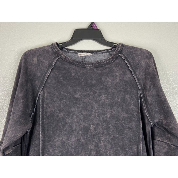 New In Collection Women Small Sweatshirt Dress Black Long Sleeve Heavyweight NWT - Picture 2 of 8